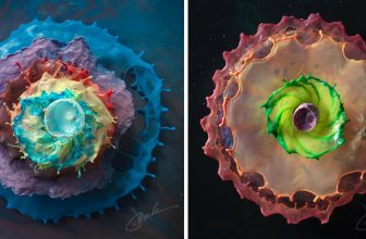 Ebenen aus gefärbtem Wasser platzen in Jack Longs energiegeladenen Fotos – Colossal in perfekt konzentrische Kreise