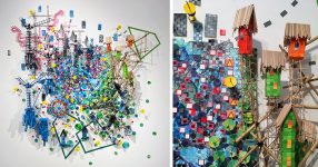 Nathalie Miebach verwebt Daten und Anekdoten zu raumgreifenden Skulpturen, um auf die Klimakrise aufmerksam zu machen – kolossal